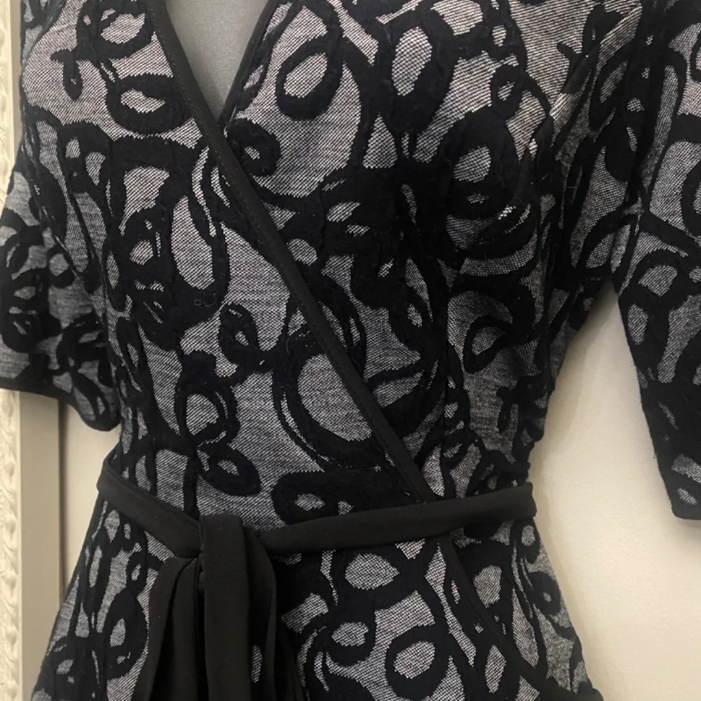 Gabby Skye | Dresses | Gabby Skye Scribble Jacquard Faux Wrap Dress ...